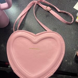 SHEIN Pink Heart Crossbody Bag